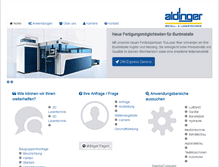 Tablet Screenshot of aldinger-gmbh.de